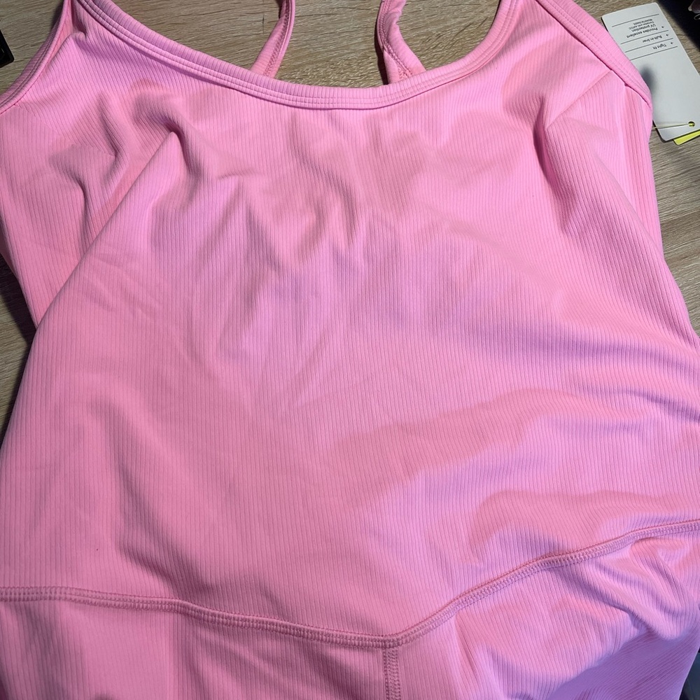 All In Motion: Rib Full Length Bodysuit In Pink - Picture 4 of 6